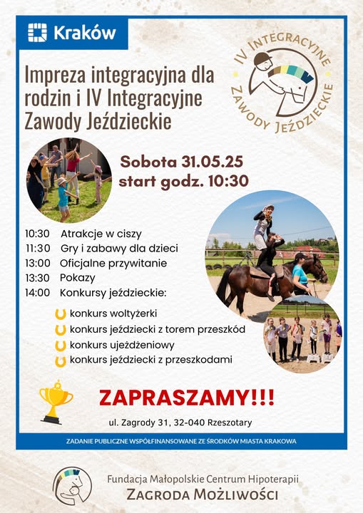 Dzień dziecka w Zagrodzie Możliwości z IV Integracyjnymi Zawodami Jeździeckimi